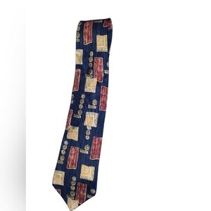 Bill Bass Mens Colorful Tie 100% Italian Silk